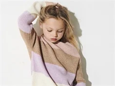 Kids ONLY sepia rose/toasted coconut/crocus petal/whitecap gray stribet pullover striktrøje